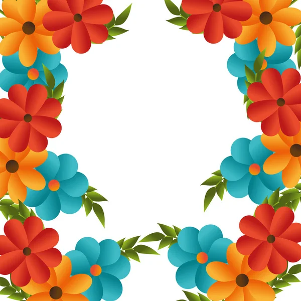 Marco lindo floral decorativo — Vector de stock