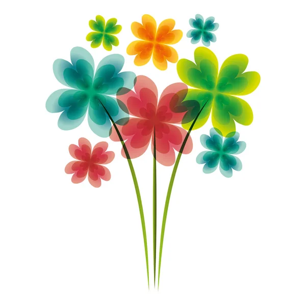 Lindo icono decorativo flor — Vector de stock