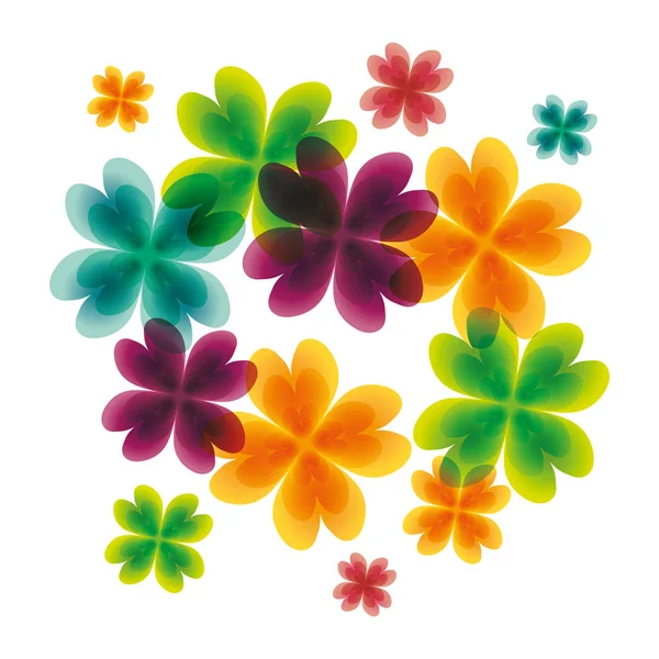Floral cadre mignon décoratif — Image vectorielle