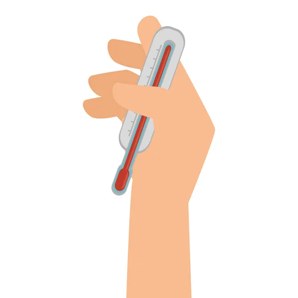 Thermometer medical device icon — Stock Vector