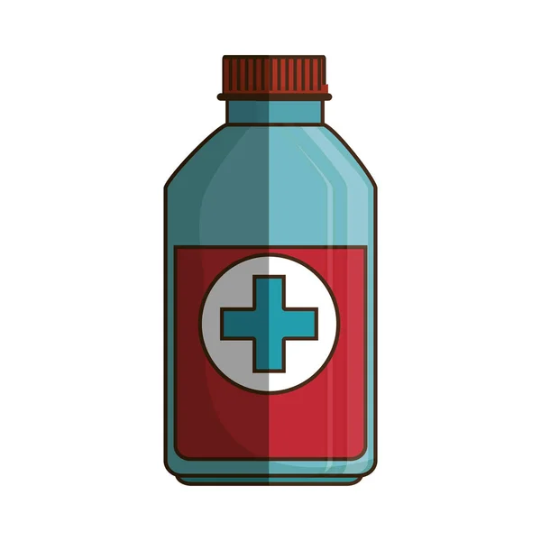 Geneeskunde fles geïsoleerde pictogram — Stockvector