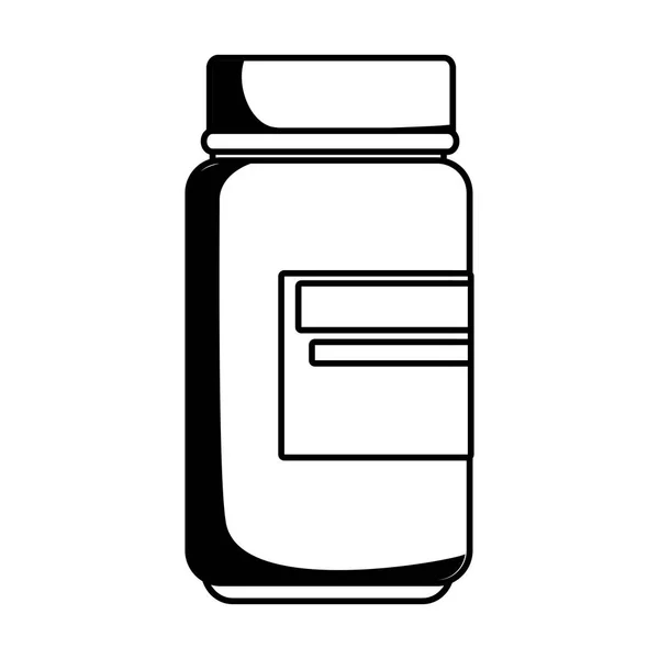 Geneeskunde fles geïsoleerde pictogram — Stockvector