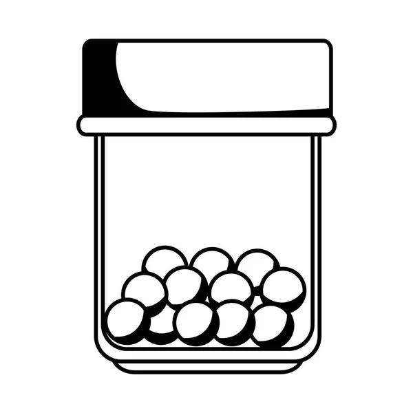 Medicine bottle isolated icon — Stock Vector