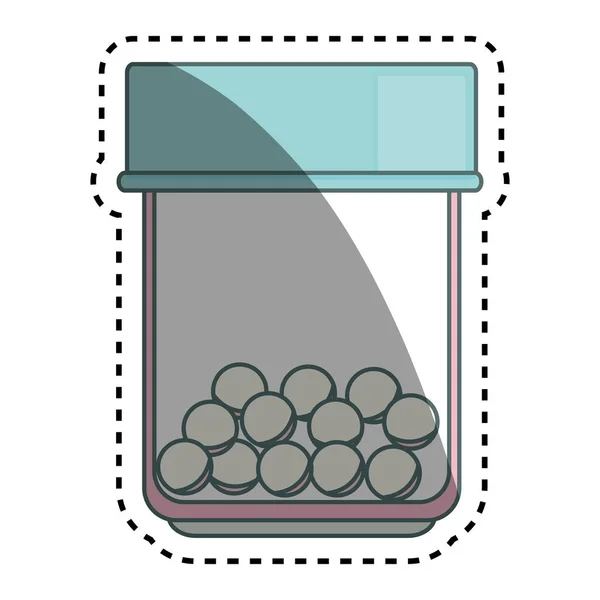 Medicine bottle isolated icon — Stock Vector