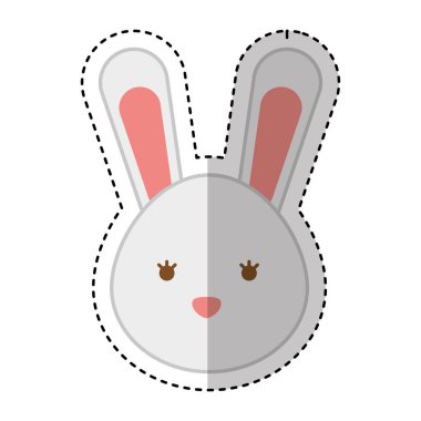 sevimli tavşan izole simgesi