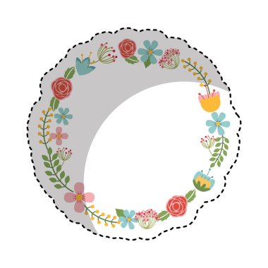 çiçek dekoratif izole simgesi