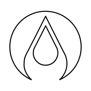 su damla amblemi izole simgesi