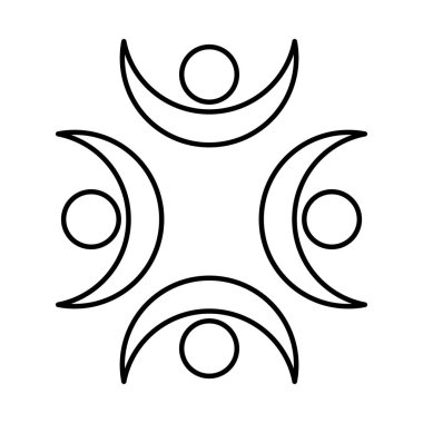 insanlar siluet ekip çalışması amblemi