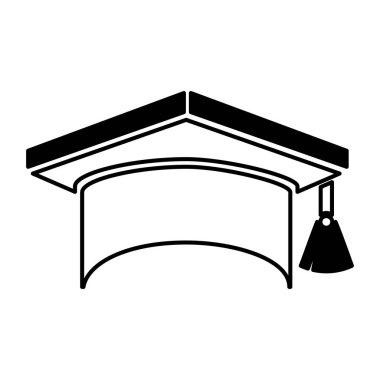 Mezuniyet şapka izole simgesi