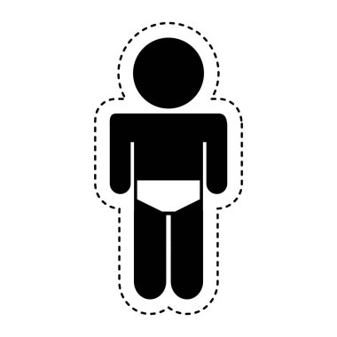 Bebek şekil avatar izole simgesi