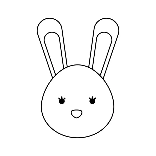 Cute rabbit isolated icon — Stock Vector