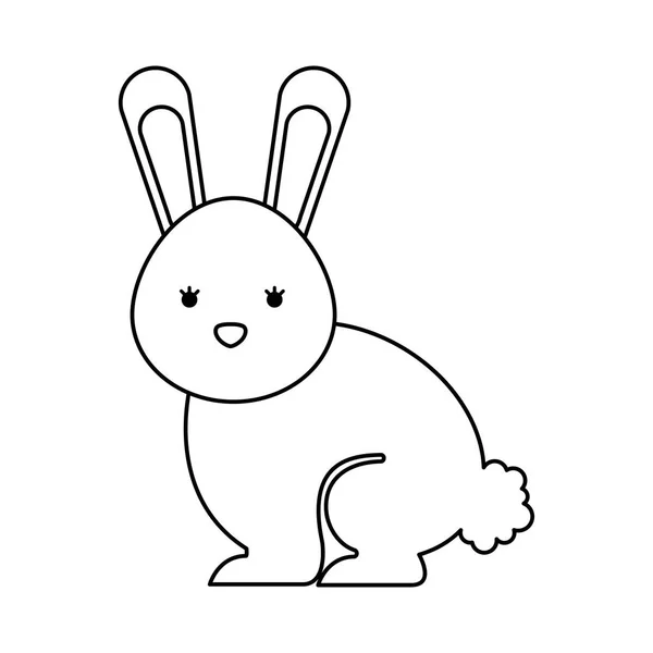 Cute rabbit isolated icon — Stock Vector