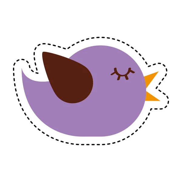 Lindo pájaro aislado icono — Vector de stock