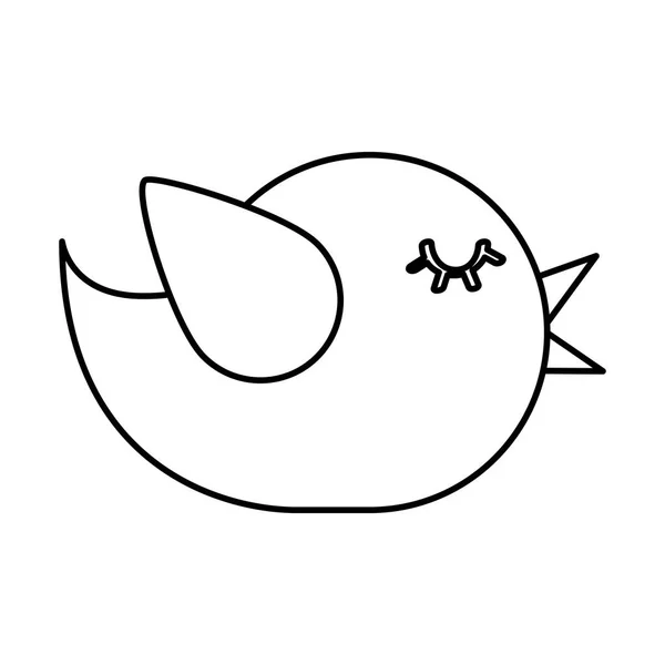 Cute bird isolated icon — Stock Vector