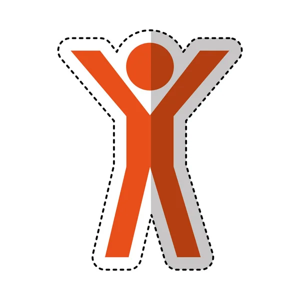 Figura humana silueta icono — Vector de stock