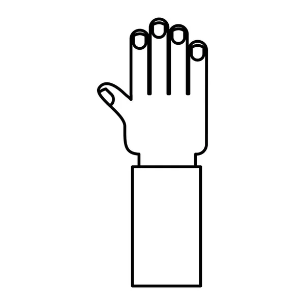 Mano humano aislado icono — Vector de stock