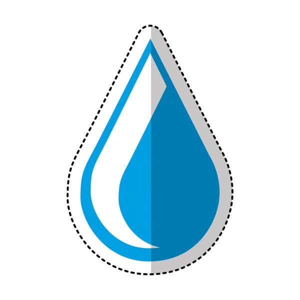 Water drop emblem isolated icon — Stock Vector