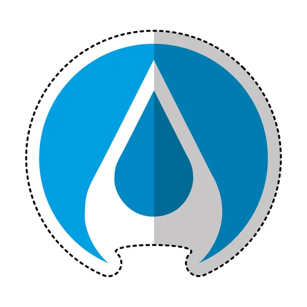 Icono aislado emblema de gota de agua — Vector de stock