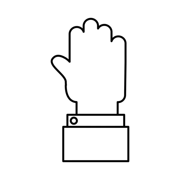 Kéz emberi elszigetelt ikon — Stock Vector
