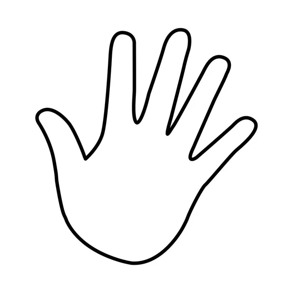 Ludzki na białym tle ikona dłoni — Wektor stockowy
