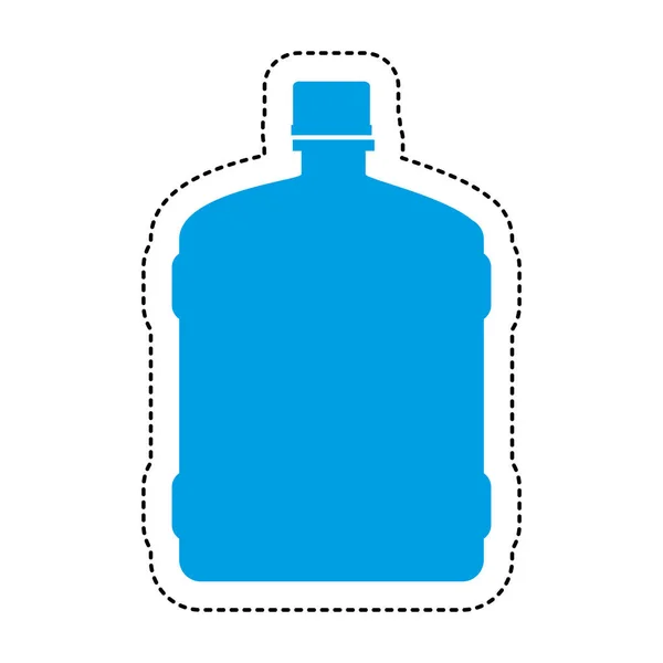 Water big bottle isolated icon — Stock Vector