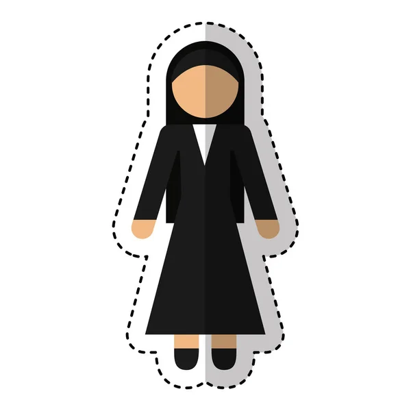 Nonne avatar icône isolée — Image vectorielle