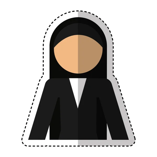 Nonne avatar icône isolée — Image vectorielle
