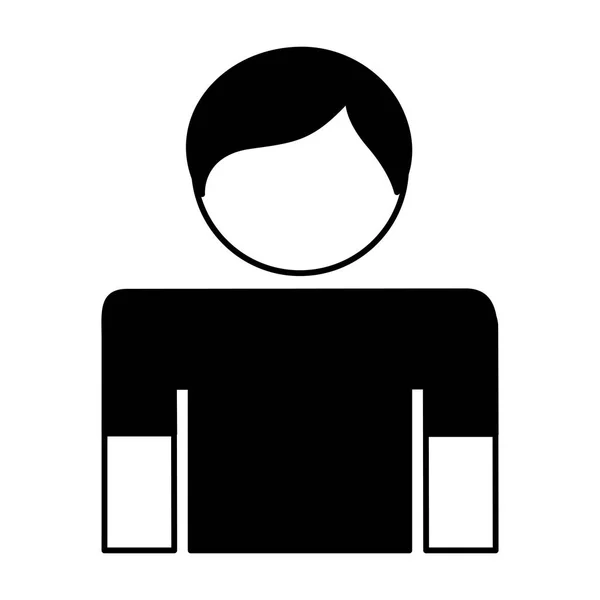 Joven hombre avatar carácter — Vector de stock