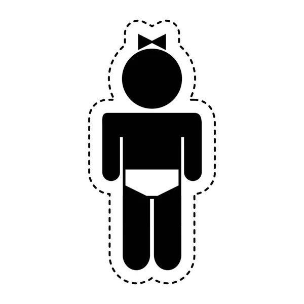 Baby figure avatar isolated icon — стоковый вектор