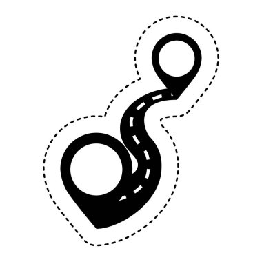 iğne işaretçileri olan yol