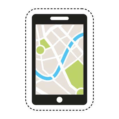 GPS Servisi izole simgesini