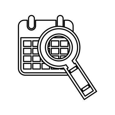 Büyüteçle takvim anımsatıcı