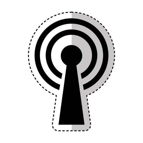 Connexion wifi icône de service — Image vectorielle
