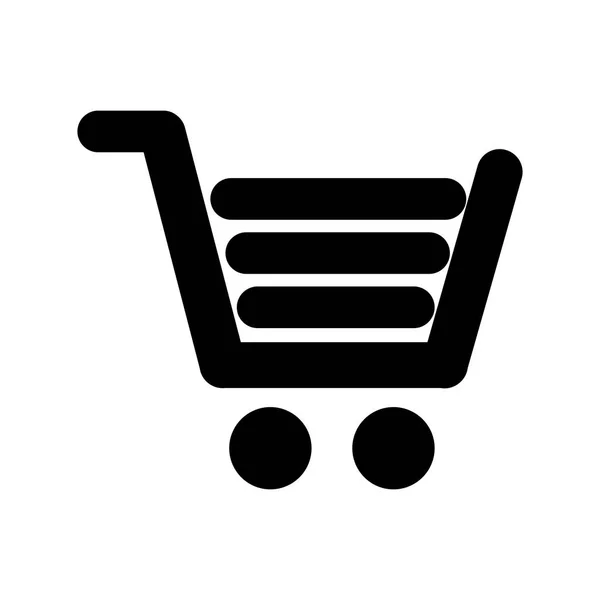 Carrito de compras icono aislado — Vector de stock