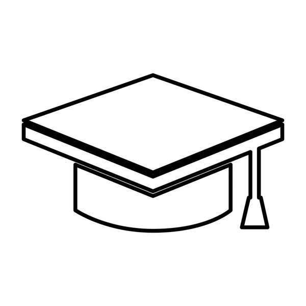 Sombrero de graduado icono aislado — Archivo Imágenes Vectoriales