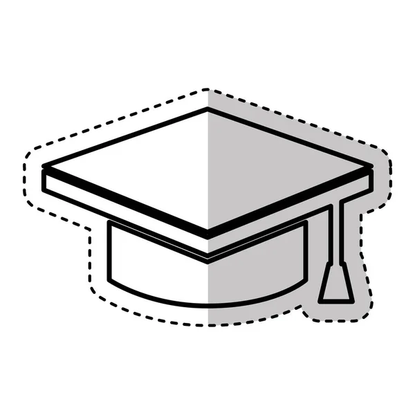 Sombrero de graduado icono aislado — Vector de stock