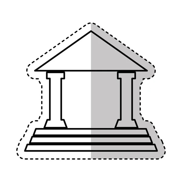 House court isolated icon — Stock Vector