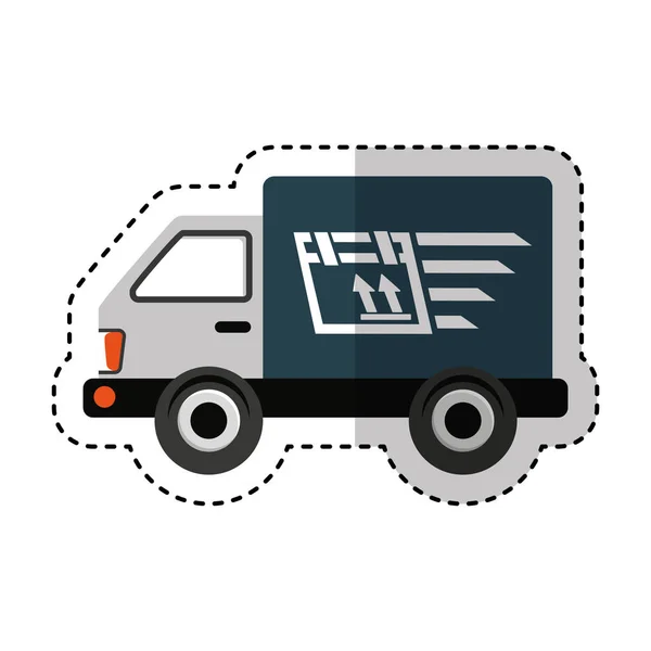 Icona del veicolo di consegna camion — Vettoriale Stock