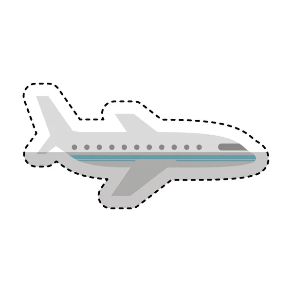 Airplane fly isolated icon — Stock Vector