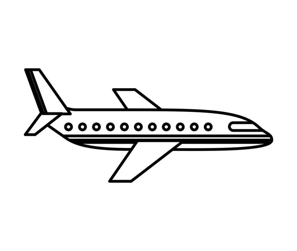 Vliegtuig vliegen geïsoleerde pictogram — Stockvector