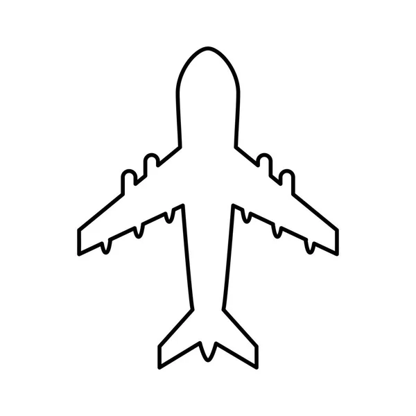 Airplane fly isolated icon — Stock Vector