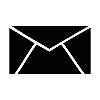 Zarf posta izole simgesi