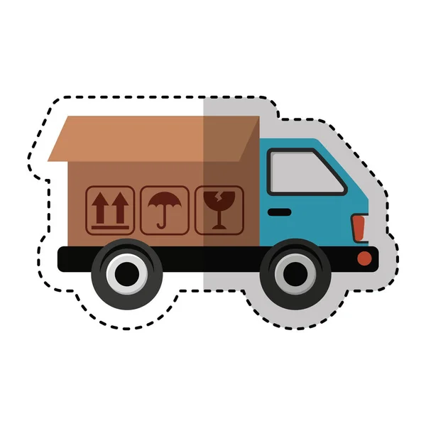 Camión entrega vehículo icono — Vector de stock