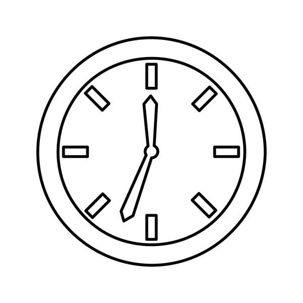 Time klok geïsoleerde pictogram — Stockvector