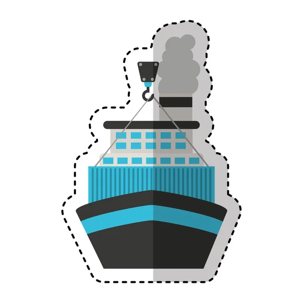 Schip boot vervoer geïsoleerde pictogram — Stockvector