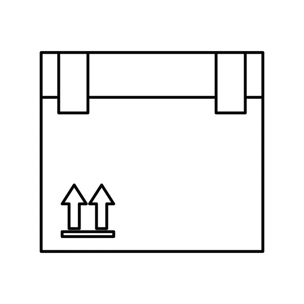 Karton doboz csomagolás ikon — Stock Vector
