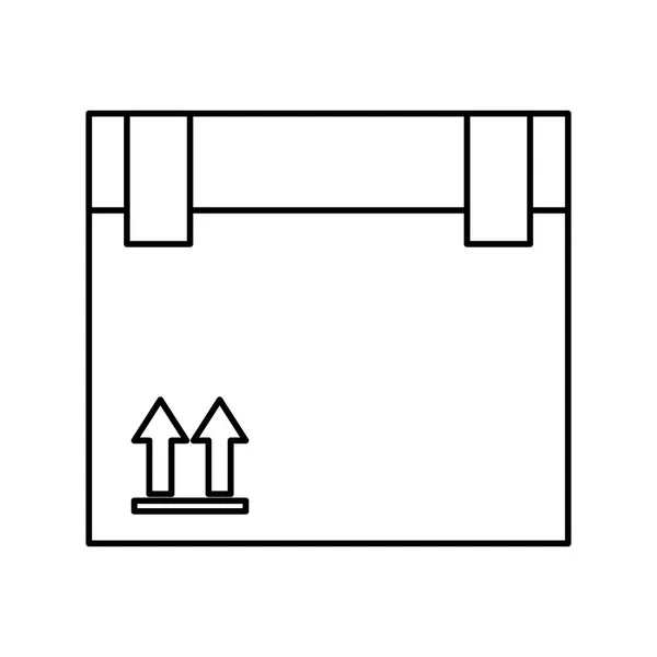 Kartong box förpackning ikonen — Stock vektor