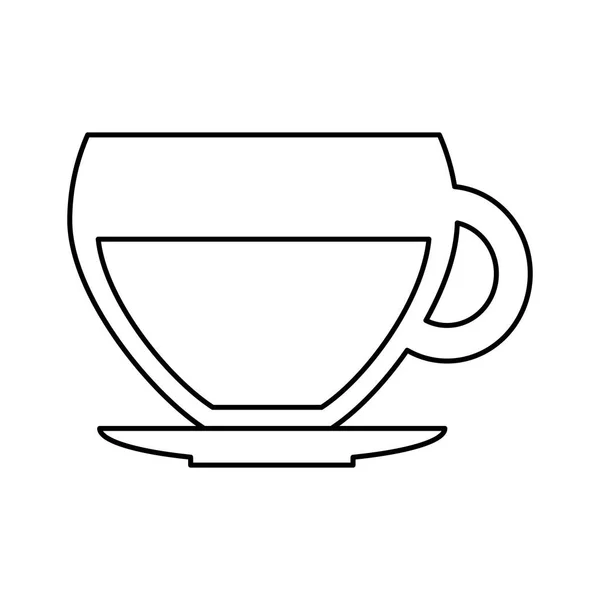 Koffie kopje drinken geïsoleerde pictogram — Stockvector