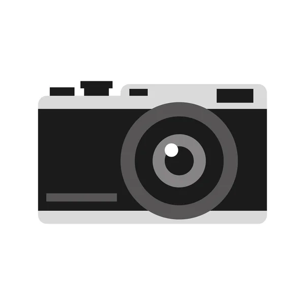 Fotografische camera met flits pictogram — Stockvector