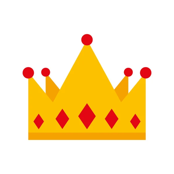 Couronne roi icône isolée — Image vectorielle